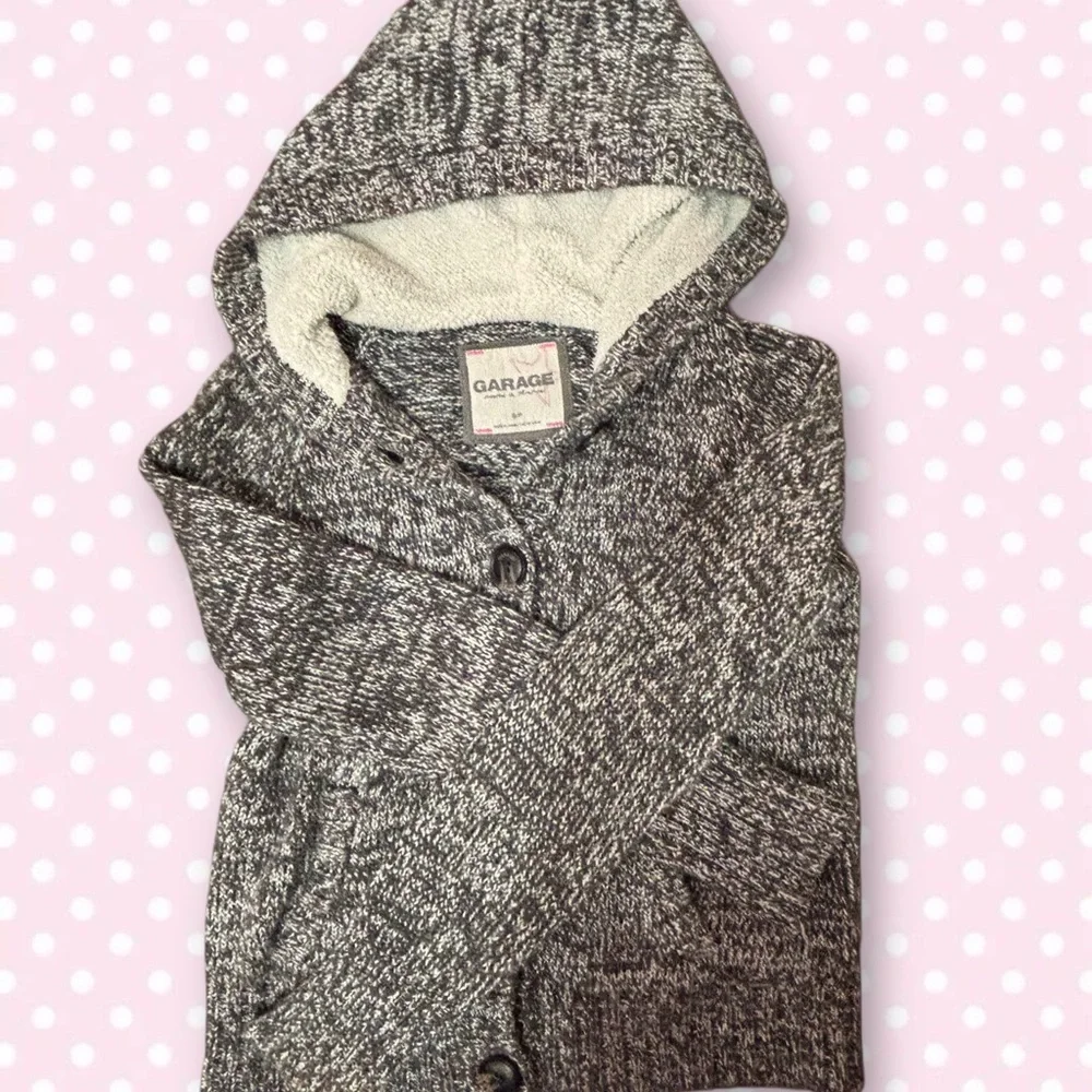 Y2K garage knit sherpa lined sweater​ - Picture 2 of 4